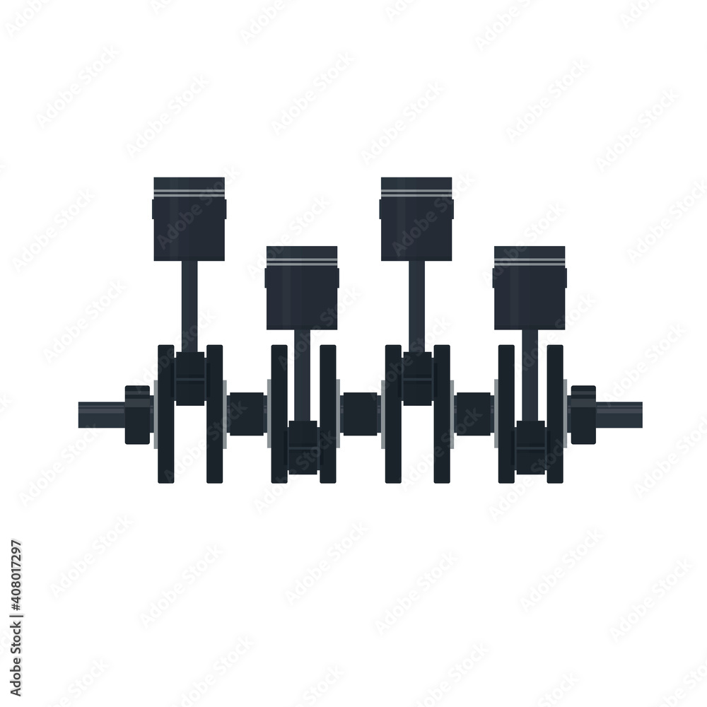 Motor. The pistons of the car engine, vector illustration Motor. The pistons of the car engine, vector illustration