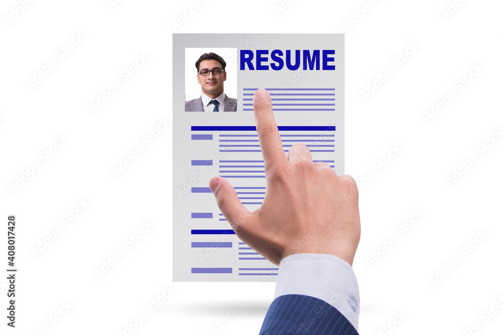Recruitment and employment concept with cv Recruitment and employment concept with cv