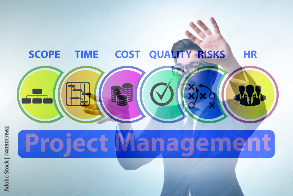 Concept of project management with business people Concept of project management with business people