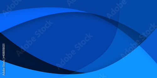 Paper layer circle blue abstract background. Curves and lines use for banner, cover, poster, wallpaper, design with space for text