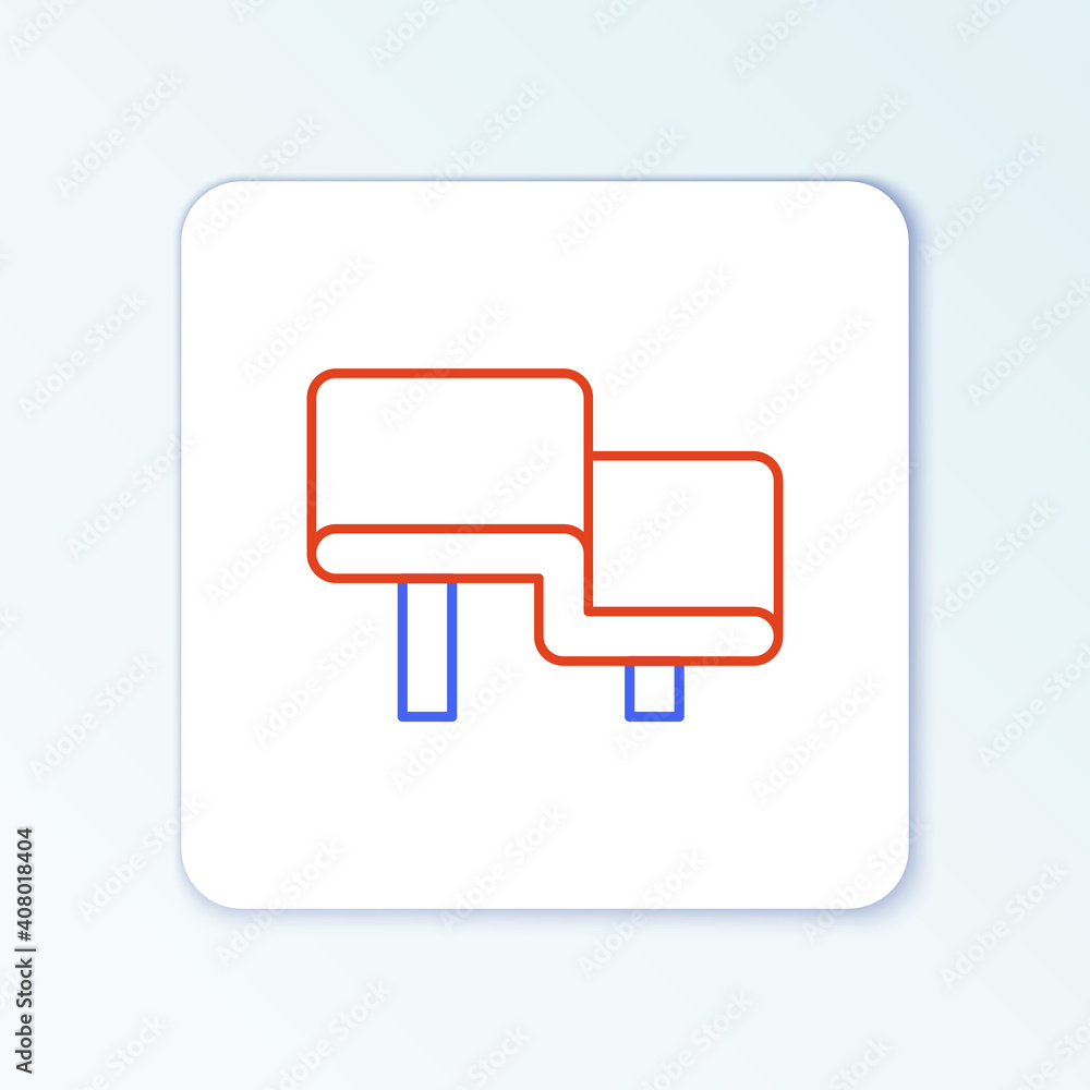 Line Sauna wood bench icon isolated on white background. Colorful outline concept. Vector. Line Sauna wood bench icon isolated on white background. Colorful outline concept. Vector.