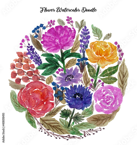 Floral Watercolor Doodle