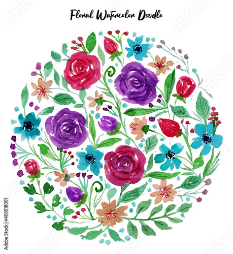 Flower Watercolor Doodle