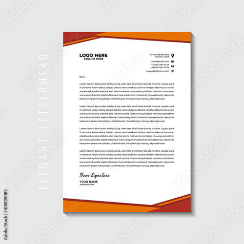 Illustration vector graphic of letterhead,perfect for letterhead template,letterhead business,letterhead office,office stationery,office needs,employees,etc
