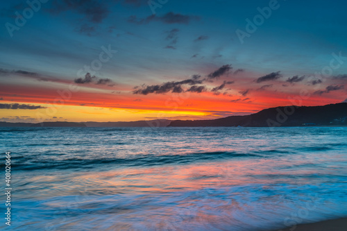 Fototapeta Naklejka Na Ścianę i Meble -  Sunset and clouds at the seaside