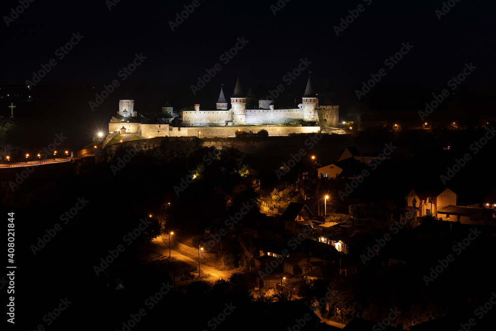 Fototapeta premium shot of the old castle, view from above