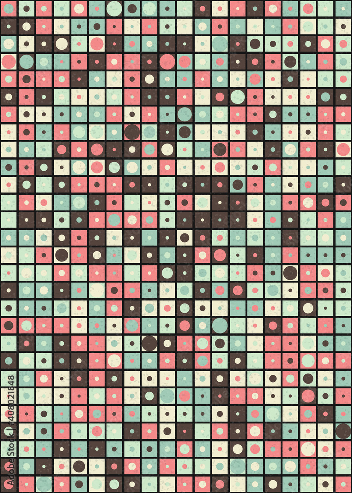 Fototapeta premium Abstract Geometric Pattern generative computational art illustration