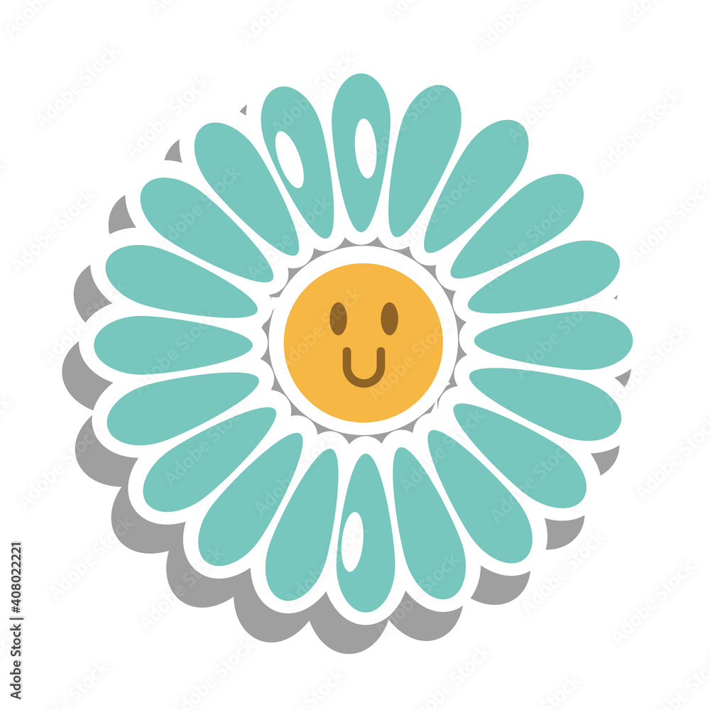 flower cartoon sticker icon vector design flower cartoon sticker icon vector design