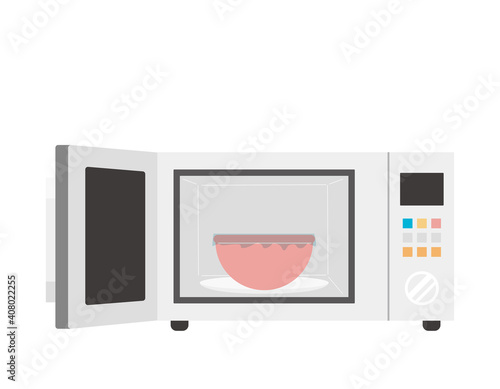 電子レンジのベクターイラスト　家電