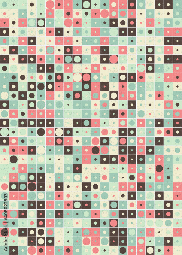 Fototapeta premium Abstract Geometric Pattern generative computational art illustration