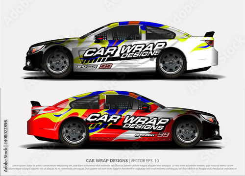 car decal design vector. abstract background for vehicle vinyl wrap
