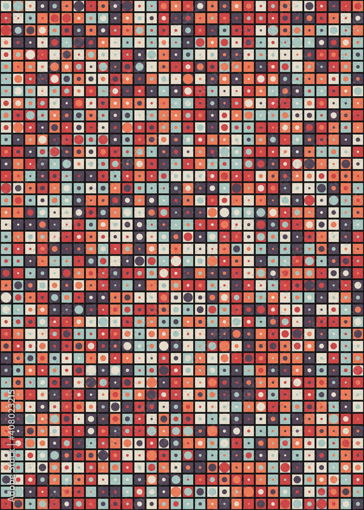 Fototapeta premium Abstract Geometric Pattern generative computational art illustration