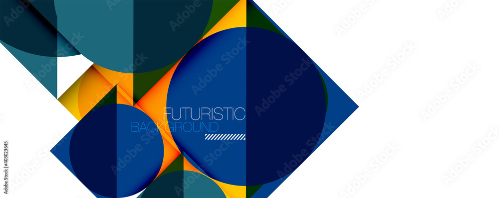 Clean minimal geometric abstract background with triangles and circles. Vector illustration for covers, banners, flyers and posters and other designs Clean minimal geometric abstract background with triangles and circles. Vector illustration for covers, banners, flyers and posters and other designs