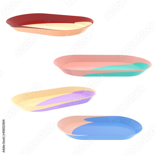 Colorfully minimal plate