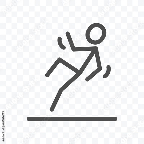 Slippery icon vector illustration isolated on transparent background.