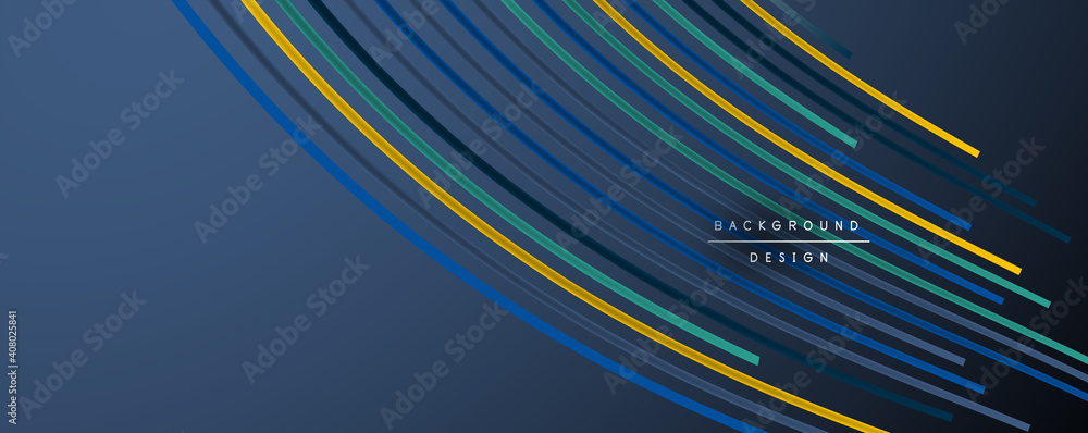 Fototapeta premium Abstract colorful lines vector background. Internet, big data and technology connections concept, abstract template