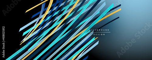 Abstract colorful lines vector background. Internet, big data and technology connections concept, abstract template