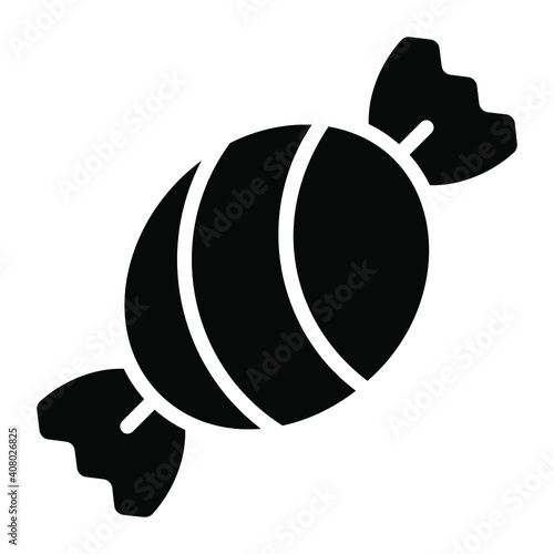 candy, sweet vector glyph icon