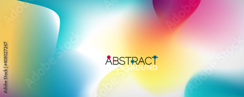 Fluid color gradient abstract background, trendy colorful wallpaper. Vector illustration for placards, brochures, posters, banners and covers © antishock