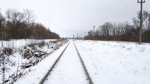 railway in winter © геннадий черкашин