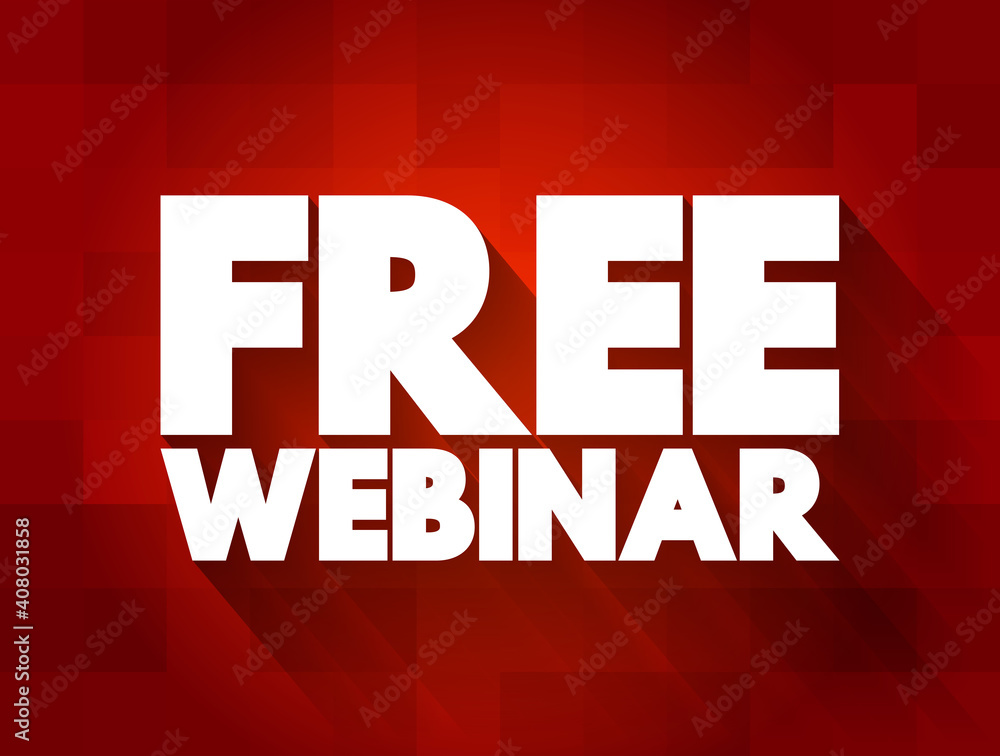 Free Webinar text quote, concept background Free Webinar text quote, concept background