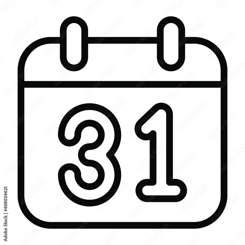halloween calendar vector line icon halloween calendar vector line icon