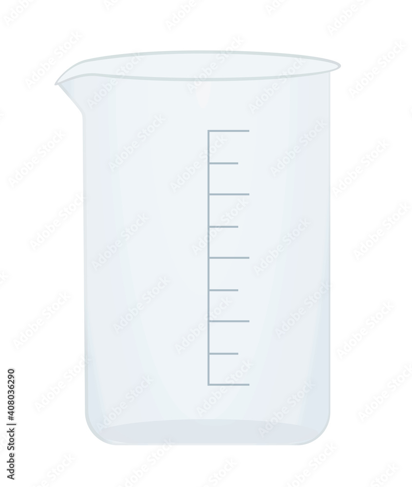 Measure glass container. vector illustration Measure glass container. vector illustration