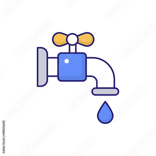 Water Null Vector outline filled icon style illustration. EPS 10 file  photo