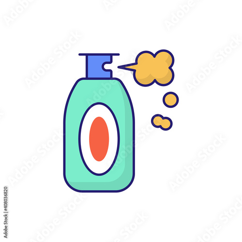 Construction Foam Vector outline filled icon style illustration. EPS 10 file 