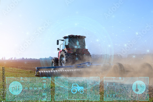 concept of remote control of a tractor without a driver, collection and analysis of data obtained from the field for sowing crops using artificial intelligence. Future technologies in agriculture