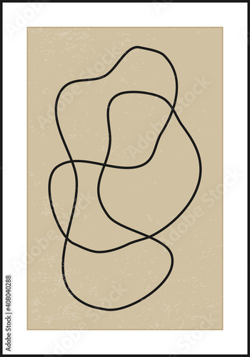 Trendy abstract aesthetic creative minimalist artistic hand drawn composition