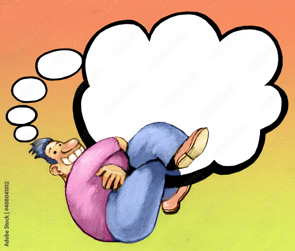 Fotografie child sleeping on the cloud