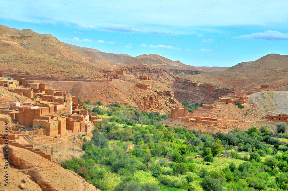 Traditional villages in southern Morocco.