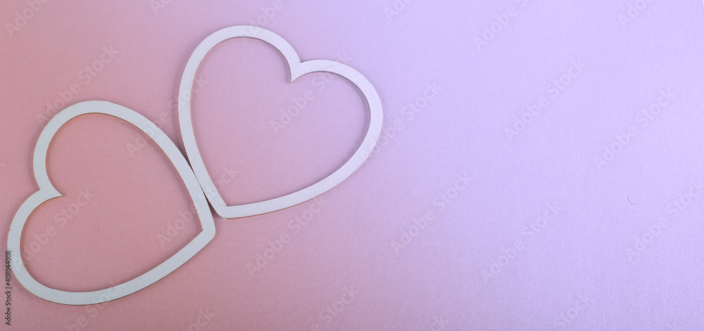 Valentines day card - heart on pink background