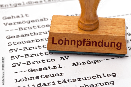 Tableau sur toile Lohnpfändung