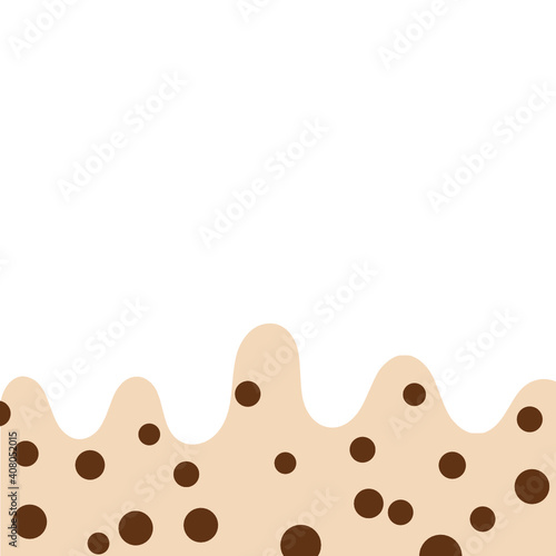 Bubble milk green tea background vector illustration.