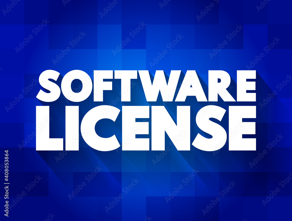 Software License text quote, concept background Software License text quote, concept background