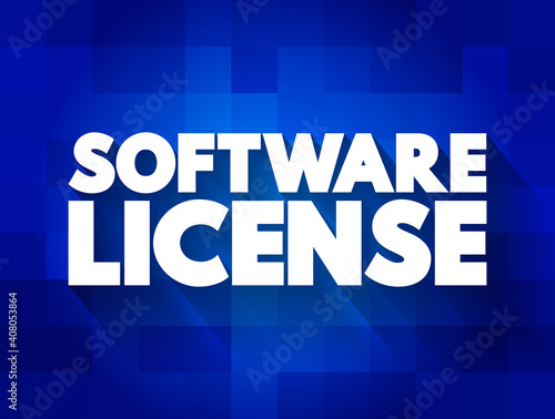 Software License text quote, concept background