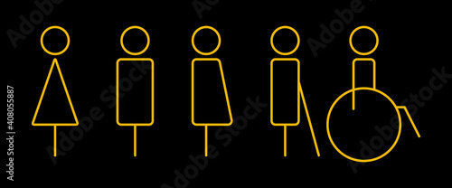Toilet sign. WC sign. Vector illustration