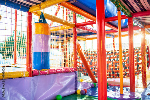 Wallpaper Mural Playground with colorful mats and soft items for games Torontodigital.ca