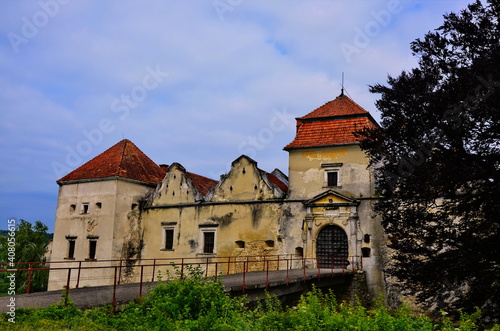 Svirzh castle in Lviv region, Ukraine photo