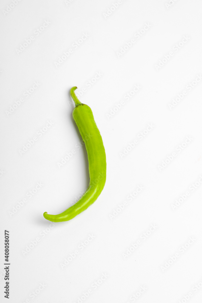 green chili pepper isolated on white background green chili pepper isolated on white background