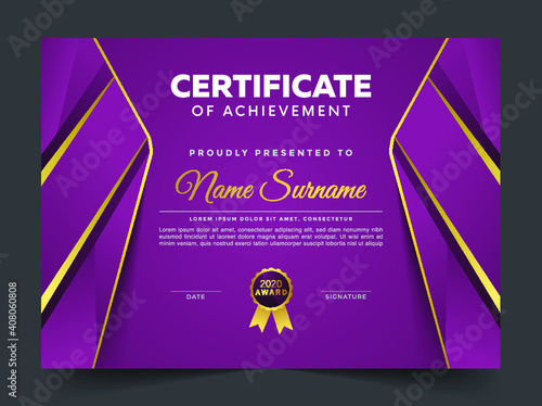 Professional certificate and diploma template