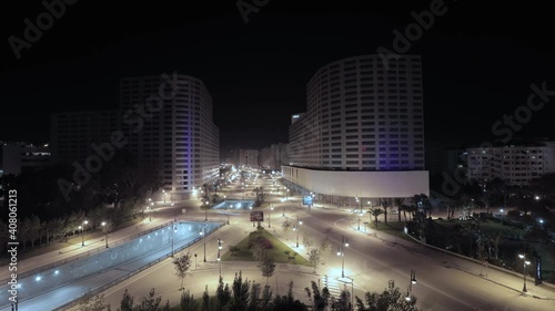 Timelapse of the main avenue of Tangier