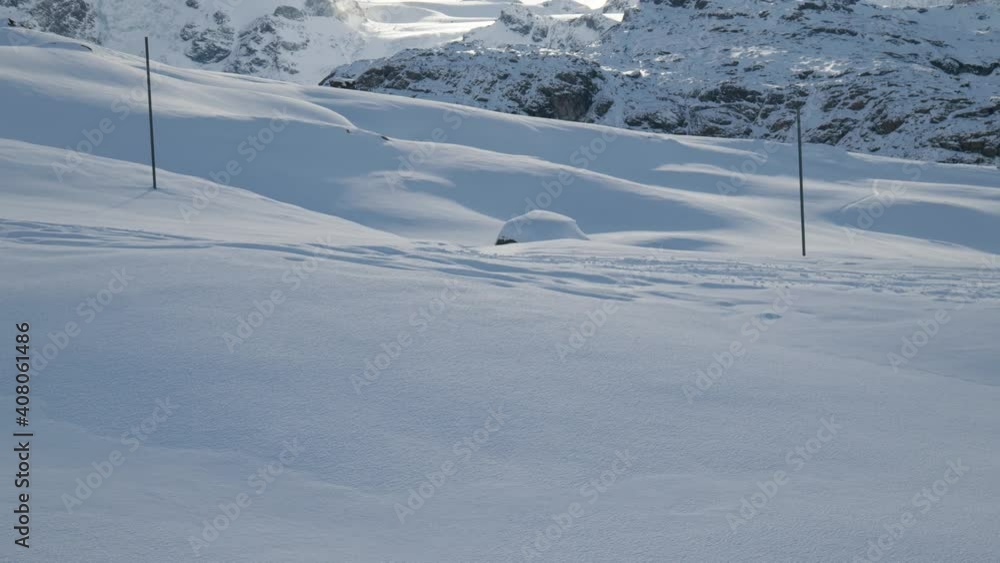 slow panning shot of snow covered mountain landscape, fresh snow winter wonderland, swiss alps zermatt glacier ski resort slow panning shot of snow covered mountain landscape, fresh snow winter wonderland, swiss alps zermatt glacier ski resort