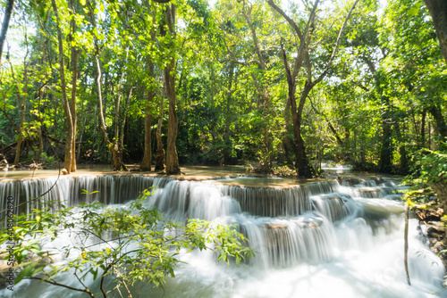 Huai Mae Khamin waterfall at Kanchanaburi , Thailand , beautiful waterfall
