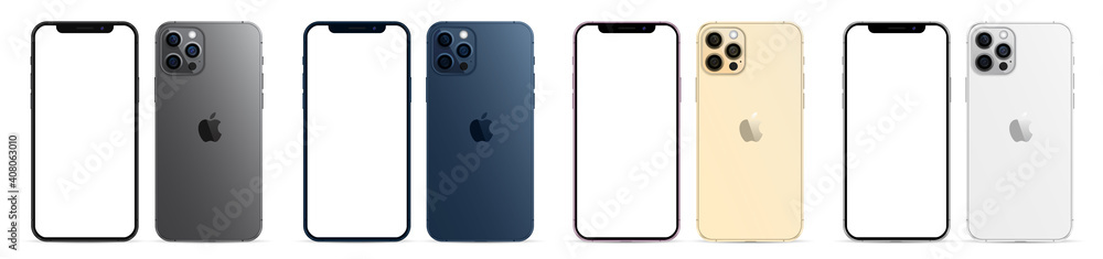 Kiev Ukraine January 23 21 Apple Iphone 12 Pro Or Pro Max In Four Colors Graphite Kiev Ukraine January 23 21 Apple Iphone 12 Pro Or Pro Max In Four Colors Graphite