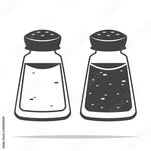 Salt and pepper shaker icon transparent vector isolated