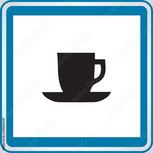 Road sign for cafes  restaurants and food outlets