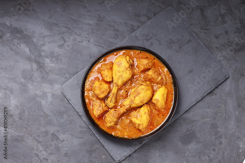 Chicken curry or masala photo